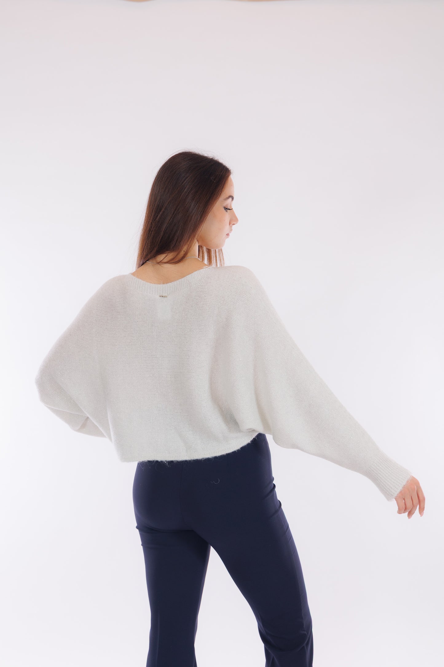 Maglia maniche pipistrello lurex