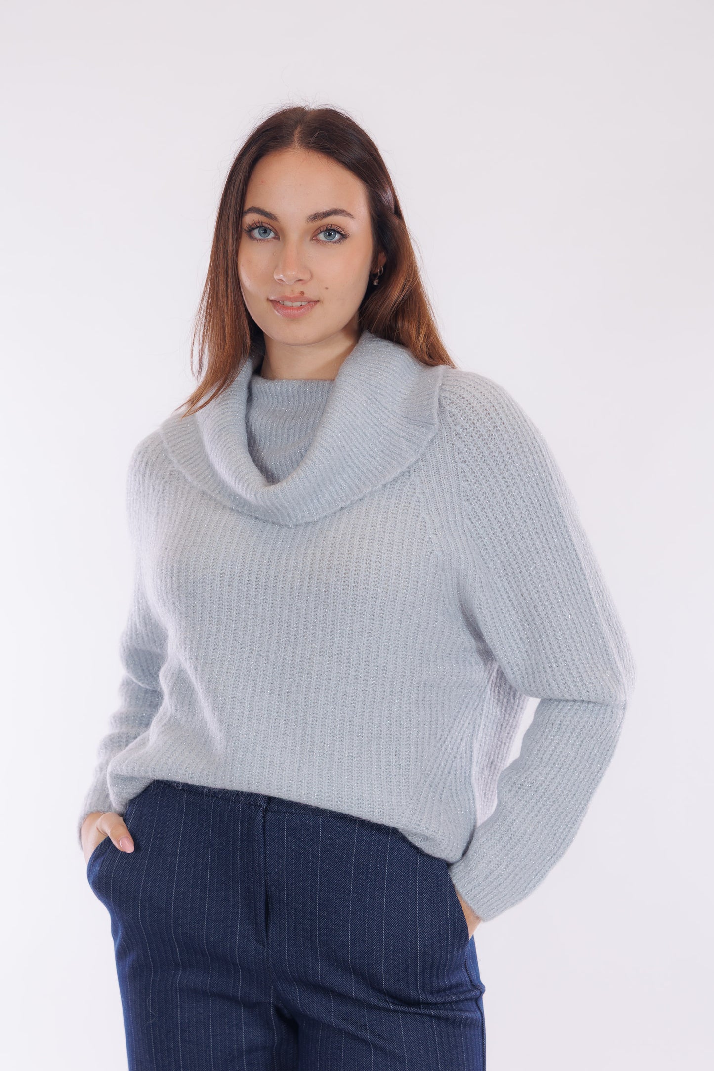 Maglia collo anello lurex