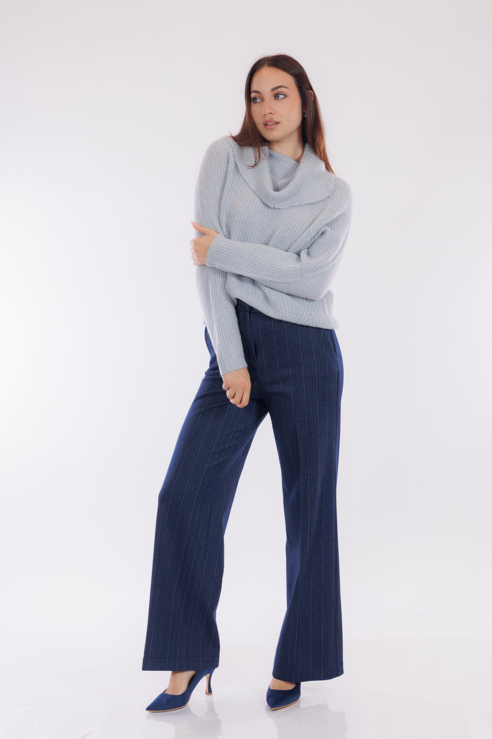 Maglia collo anello lurex