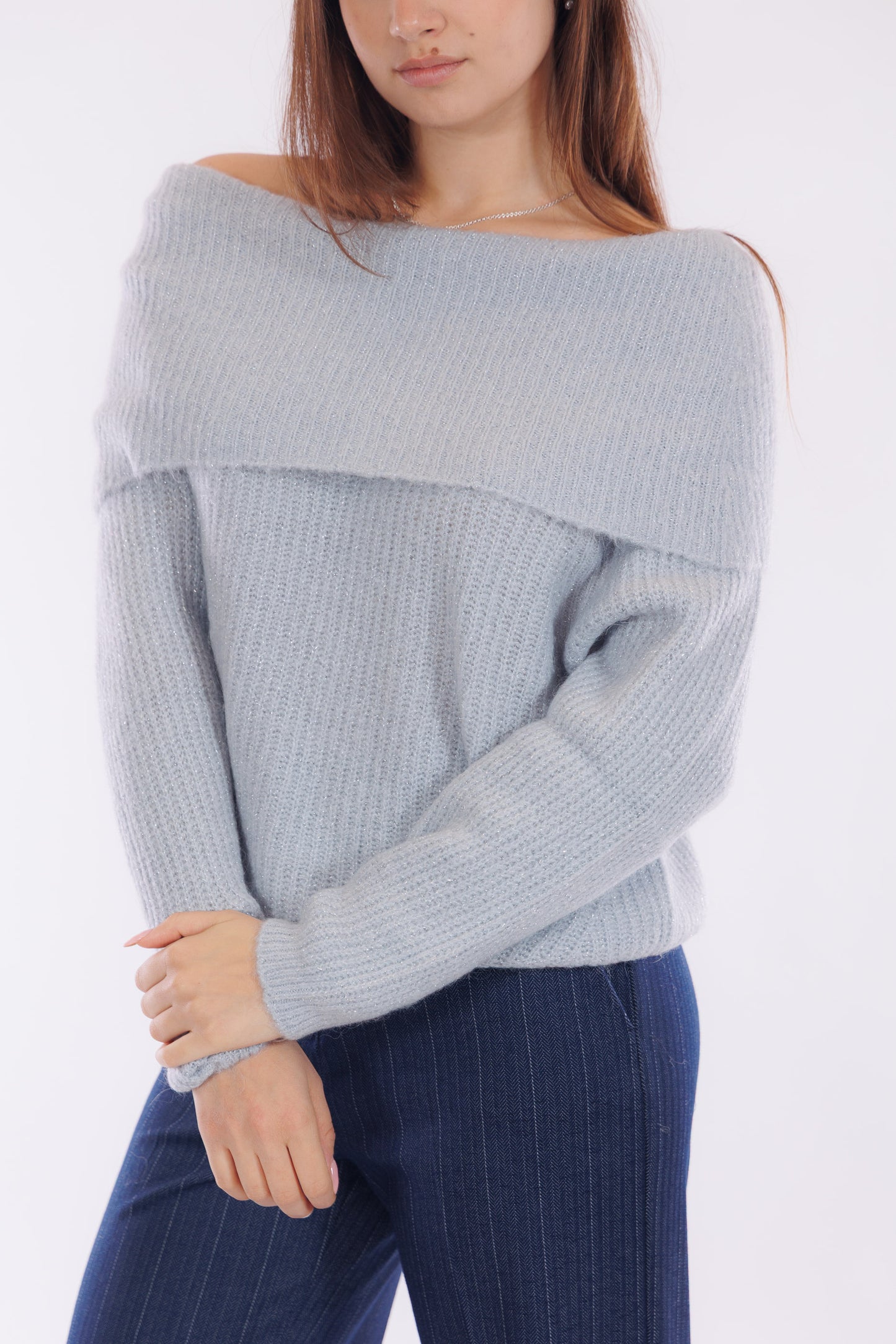 Maglia collo anello lurex