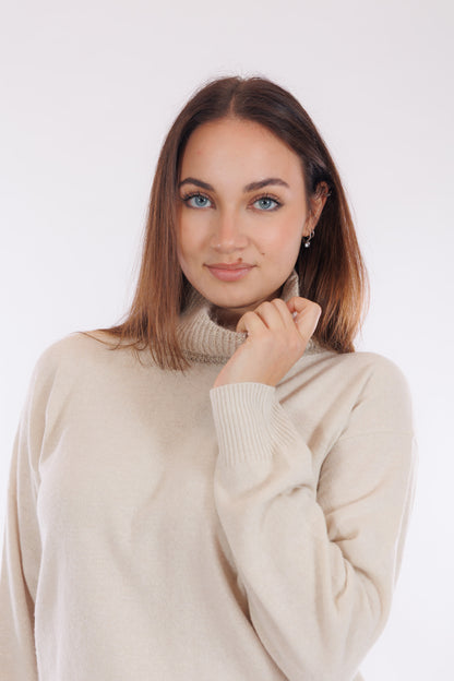 Maglia collo ad anello lurex