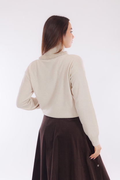 Maglia collo ad anello lurex