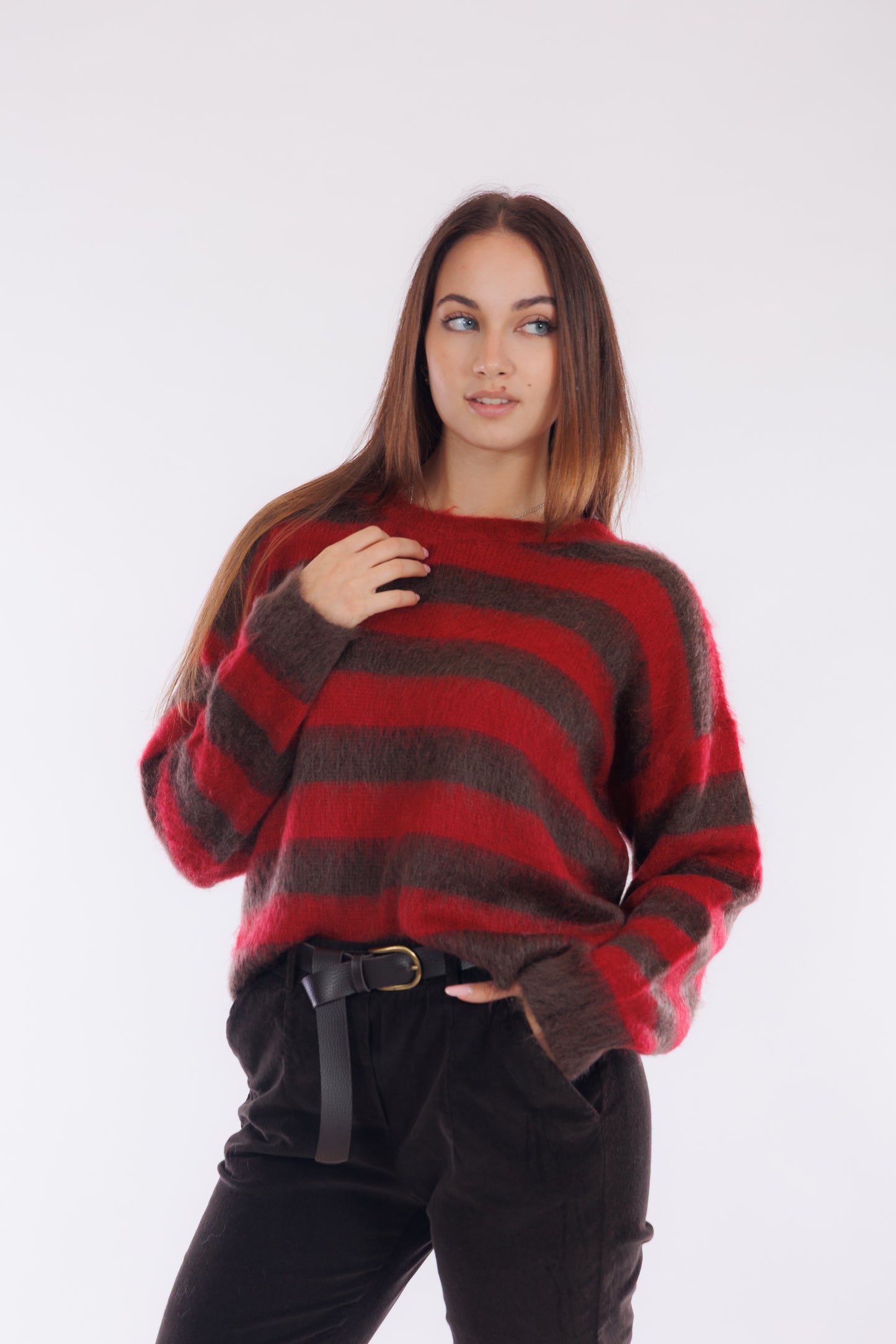 Pantalone velluto con cintura