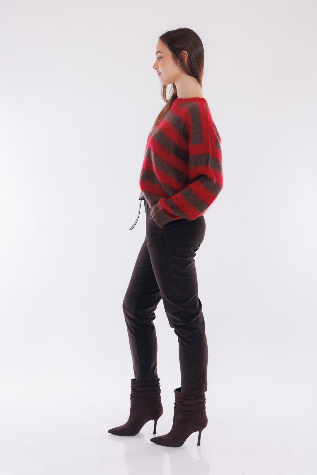 Pantalone velluto con cintura