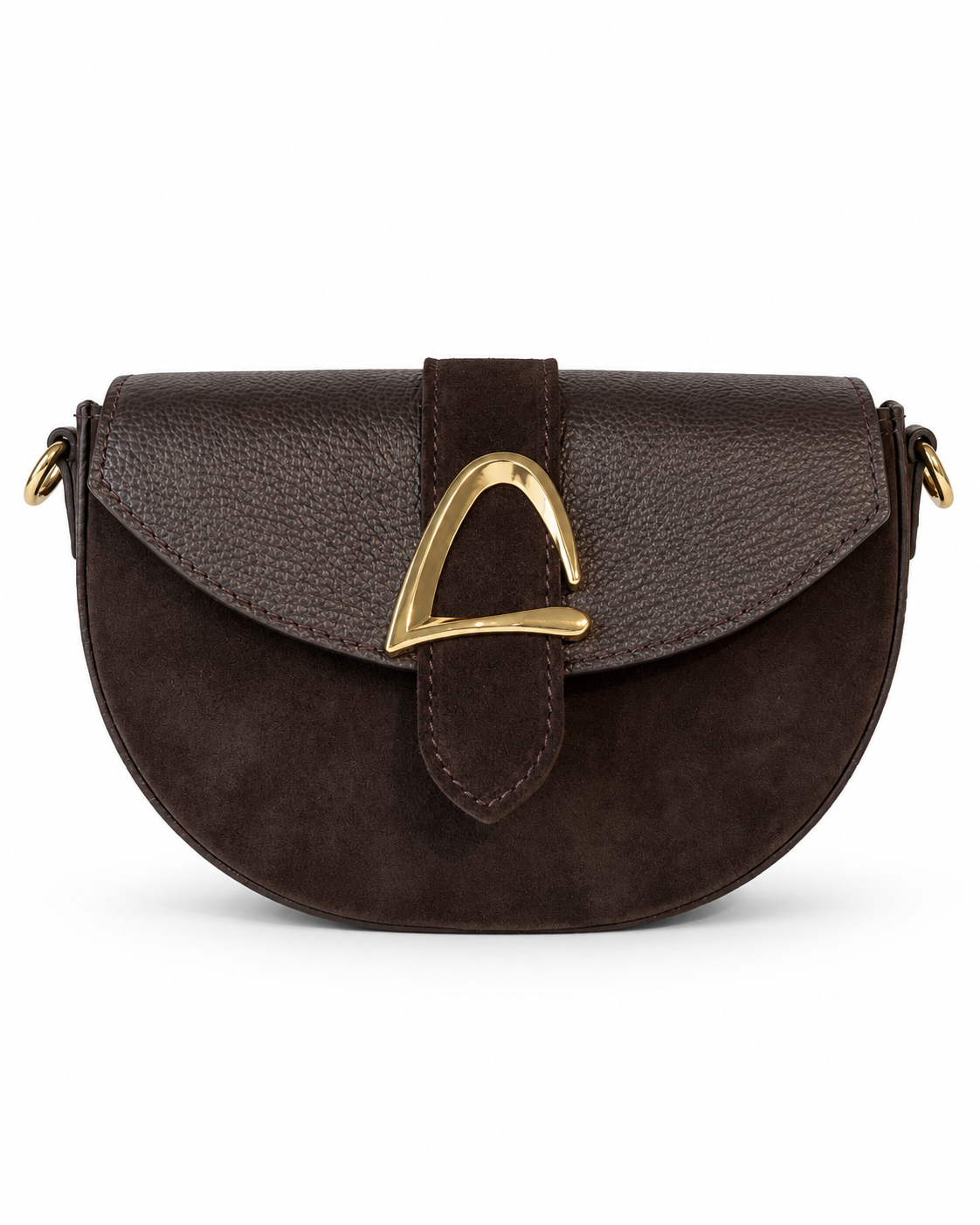 Borsa mezzaluna vera pelle