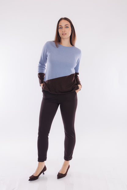 Pantalone chino risvolto