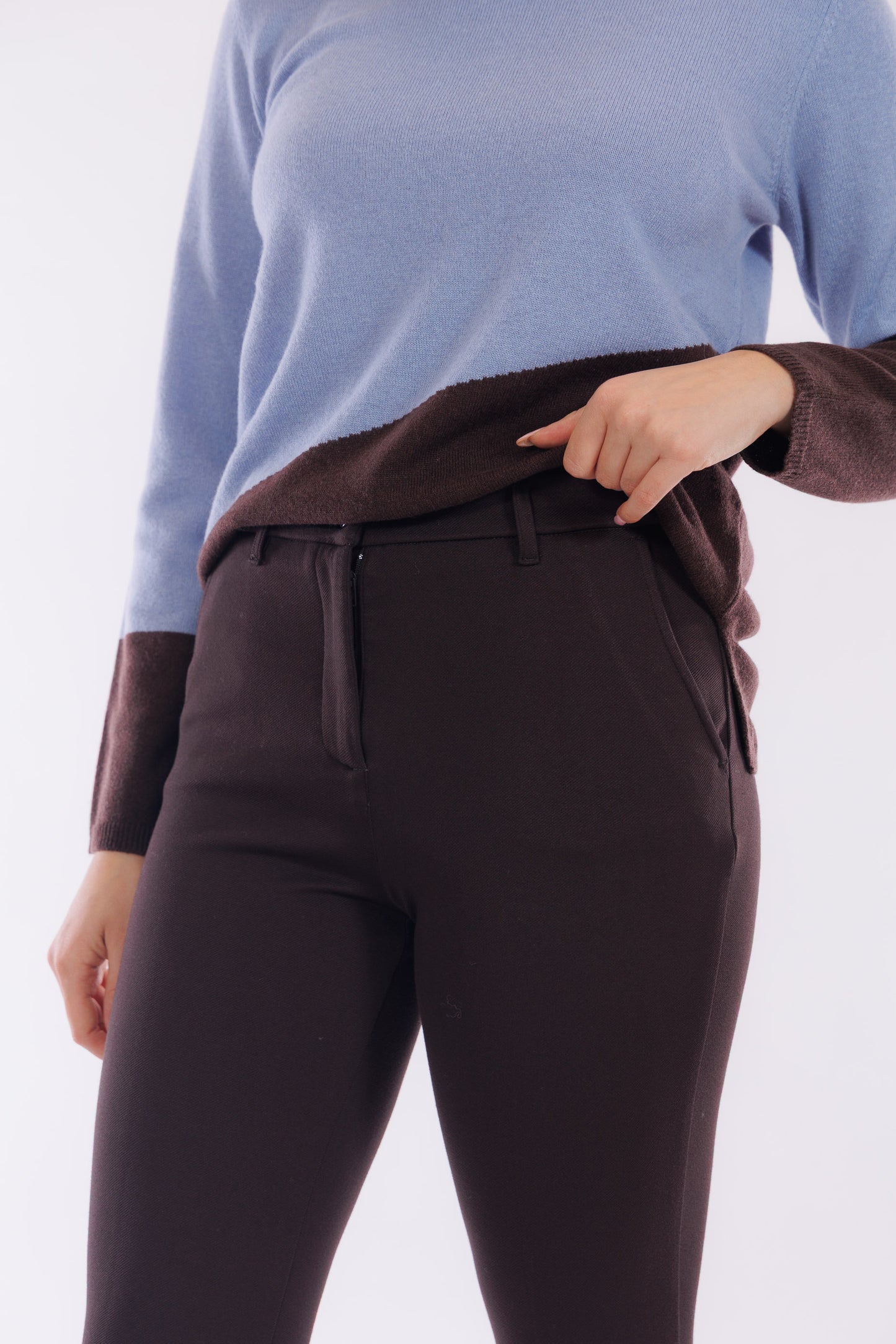 Pantalone chino risvolto