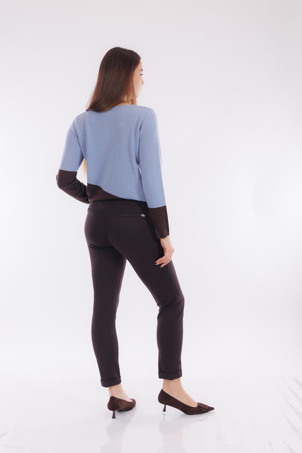 Pantalone chino risvolto