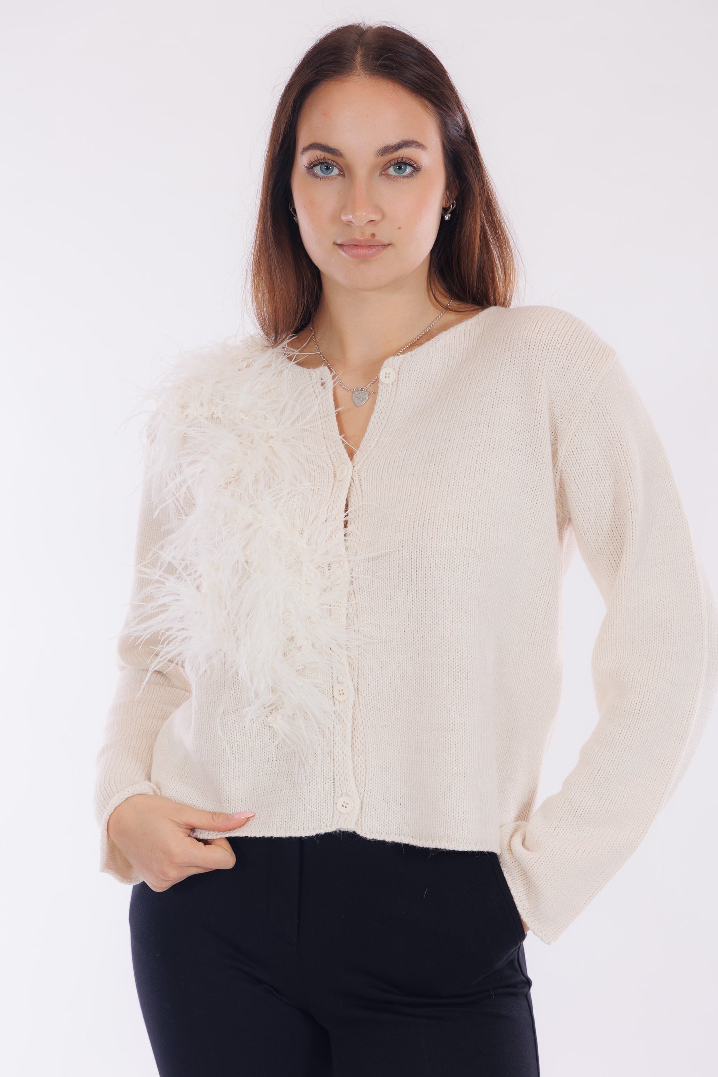 Giacchina piume marabù