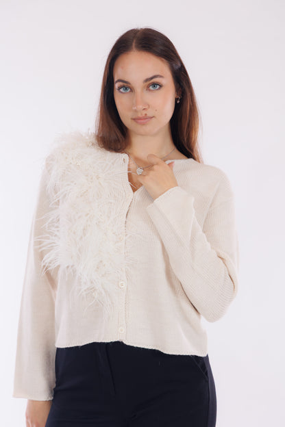 Giacchina piume marabù