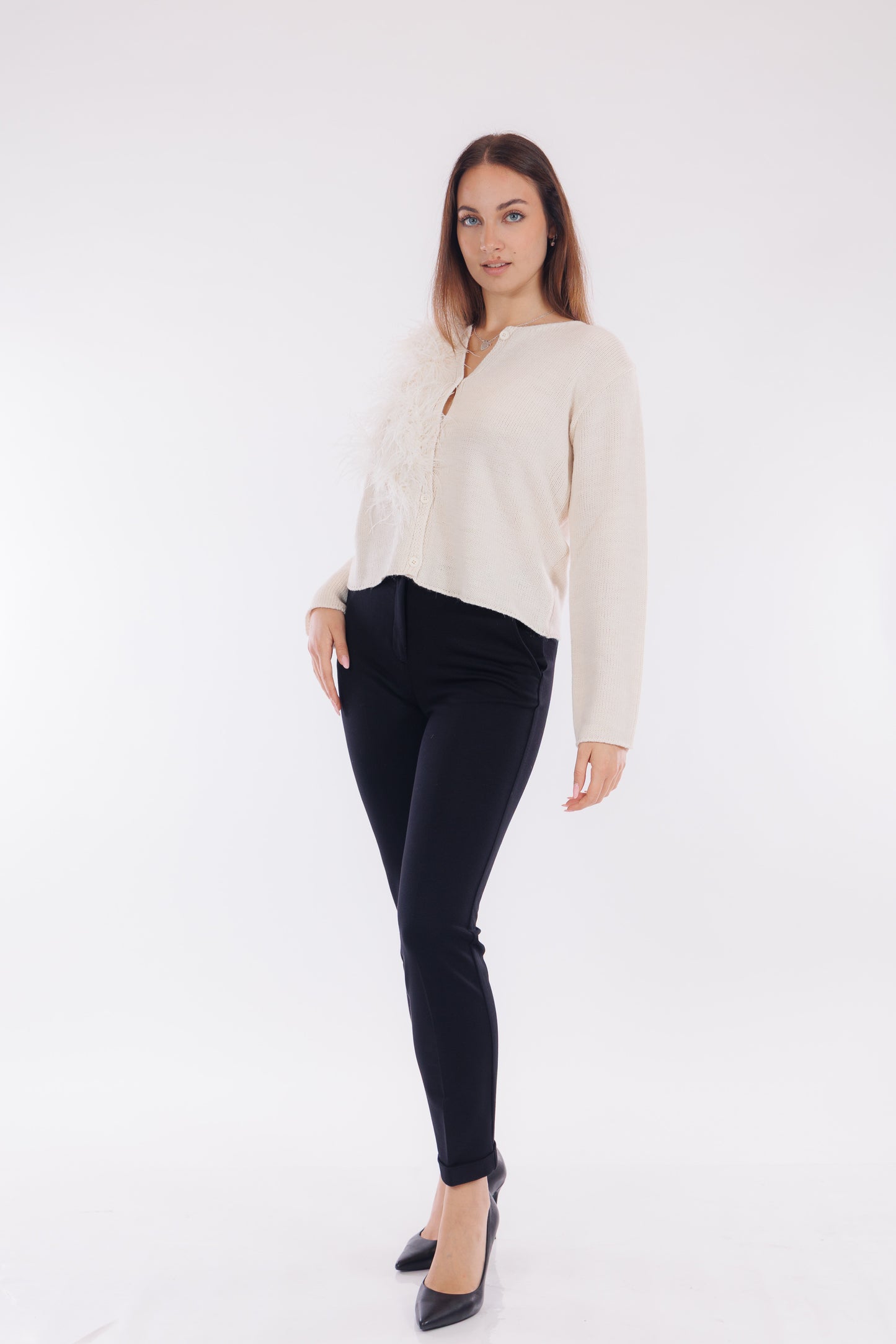 Pantalone chino risvolto