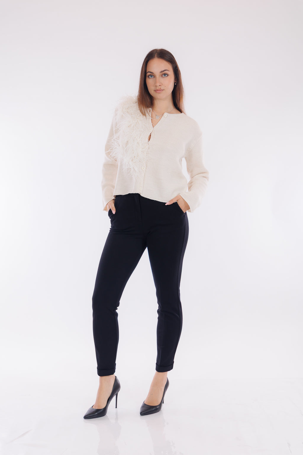 Pantalone chino risvolto