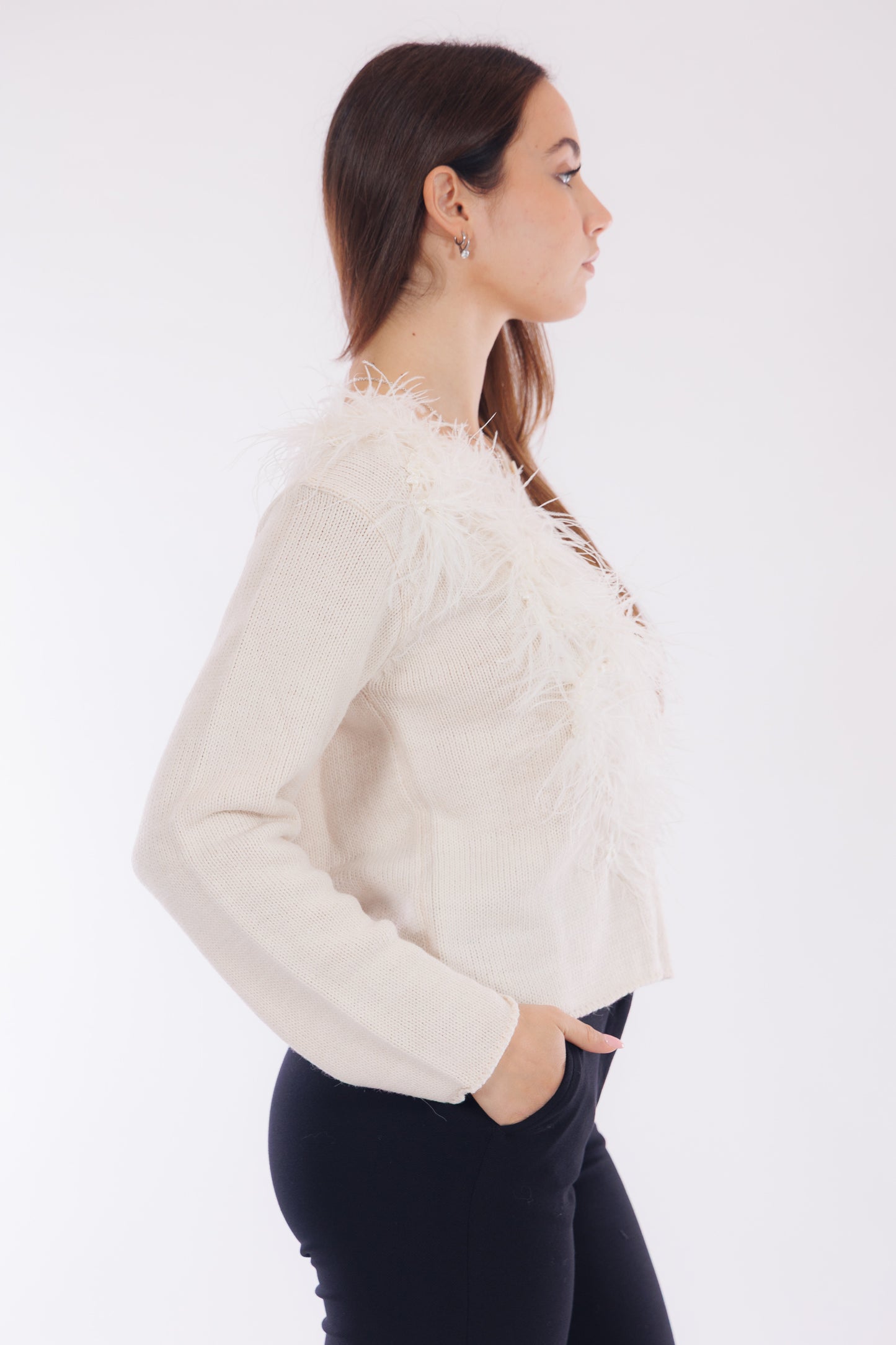 Giacchina piume marabù