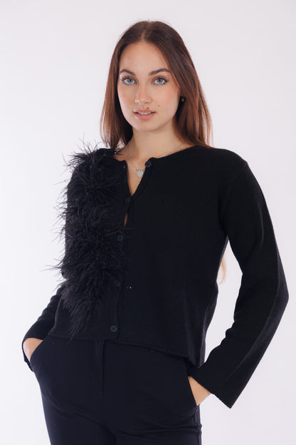 Giacchina piume marabù