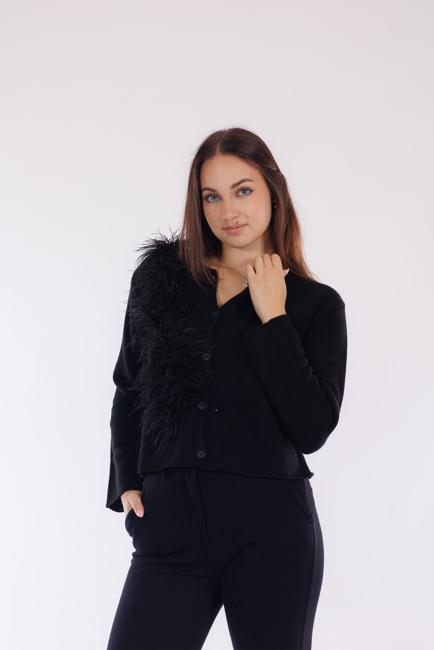 Giacchina piume marabù