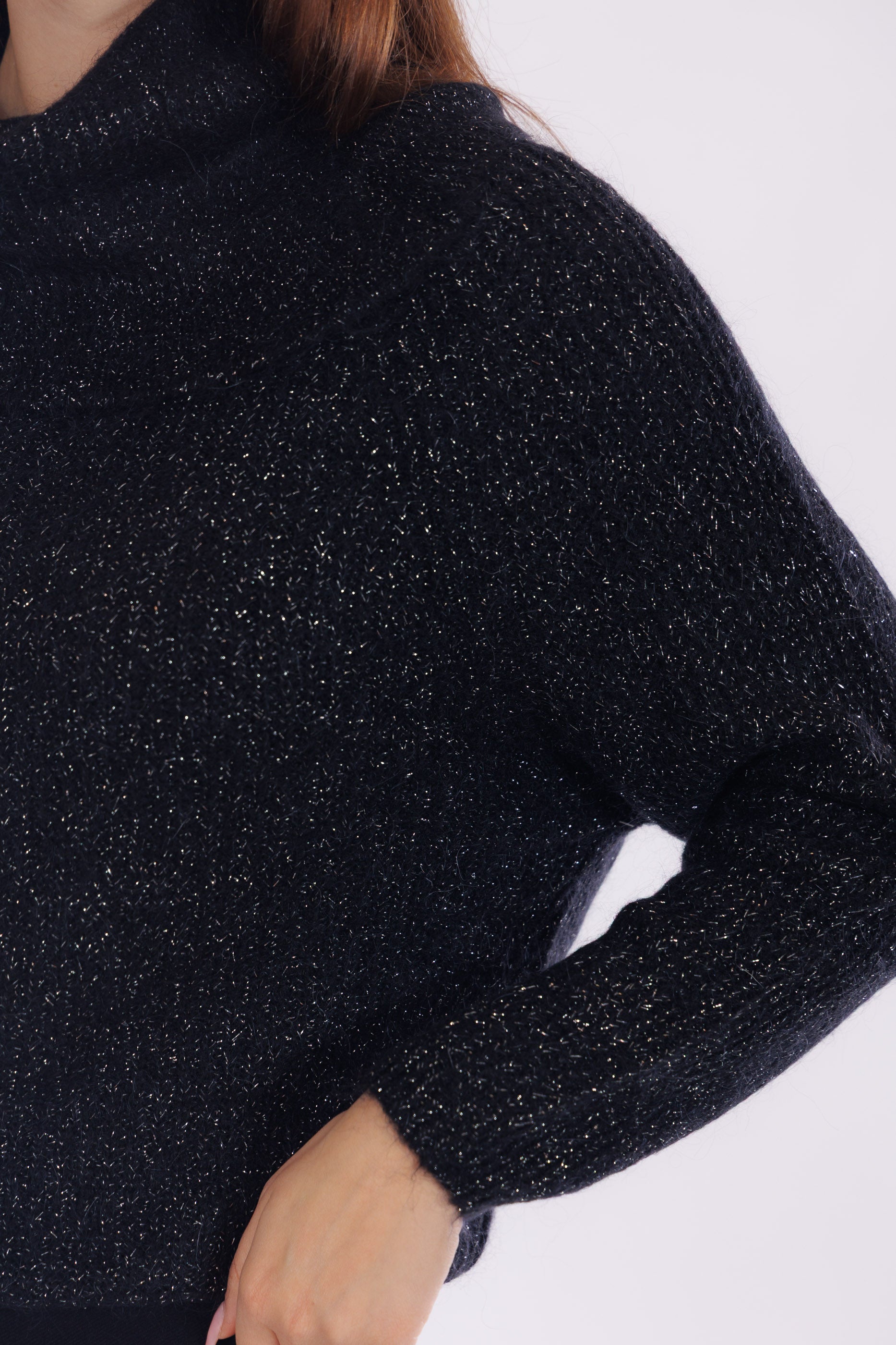 Maglia collo anello lurex