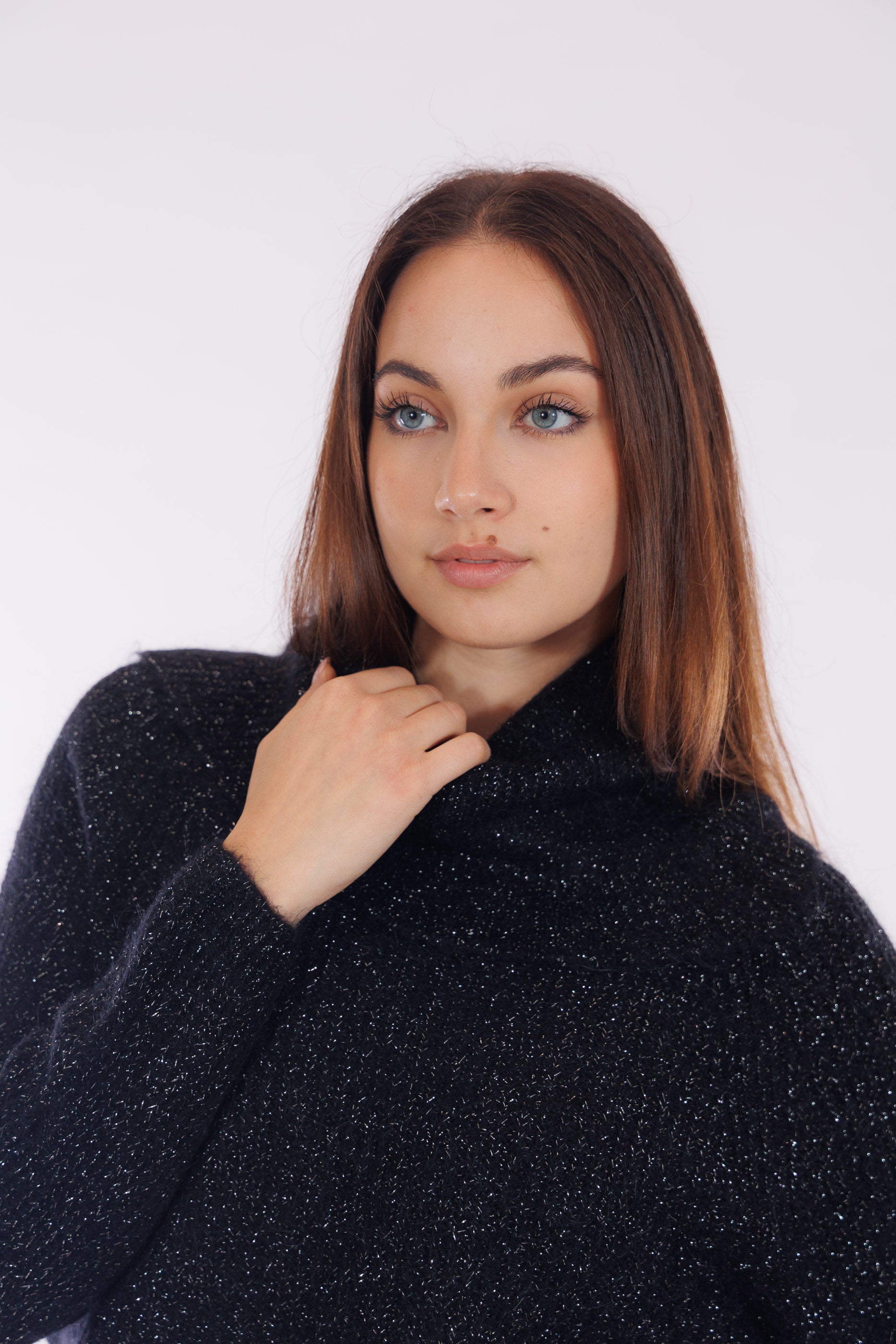 Maglia collo anello lurex