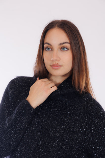 Maglia collo anello lurex