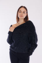 Maglia collo anello lurex