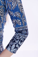 Maglia fantasia foglie