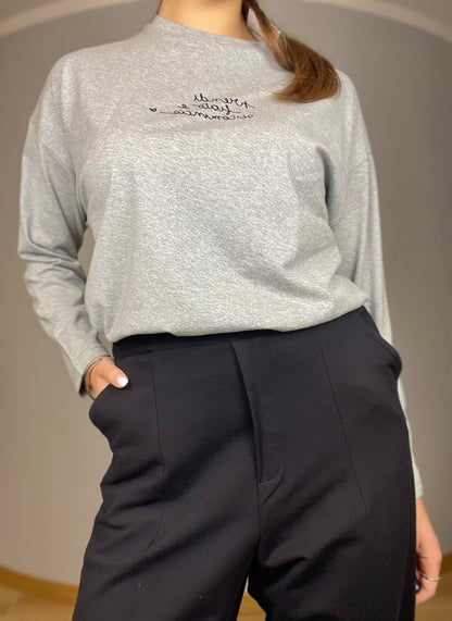 Pantalone a carota in felpa