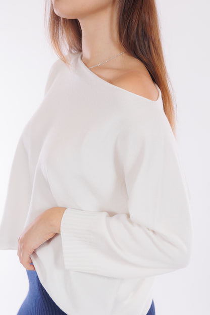 Maglia crop manica bottone