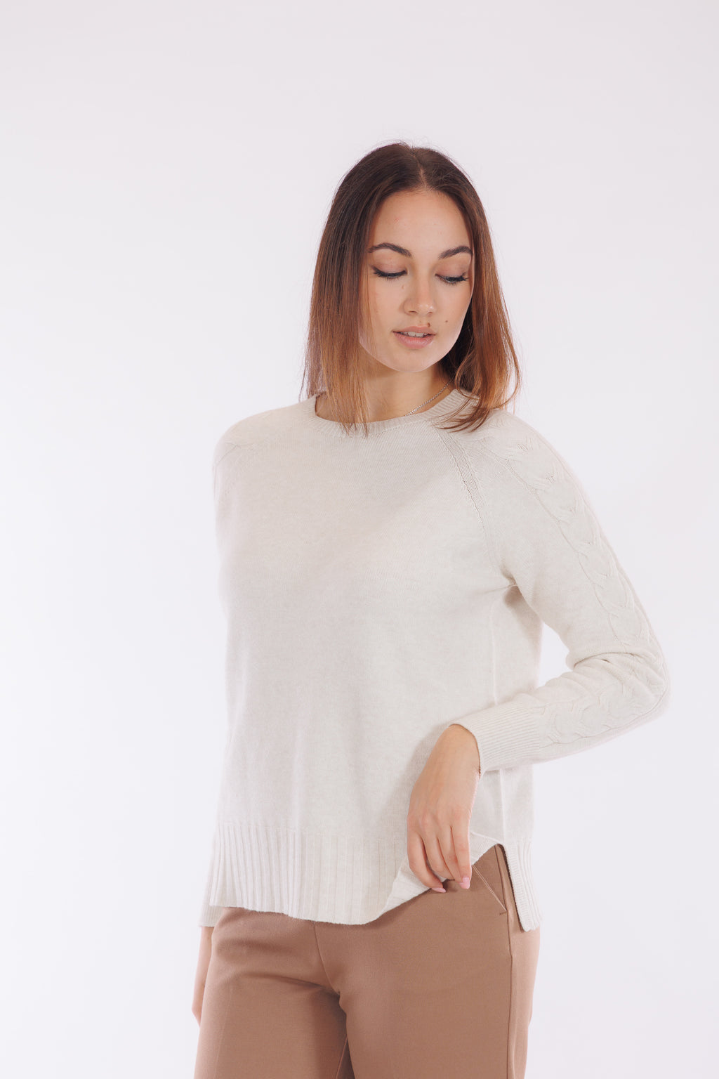 Maglia maniche trecce