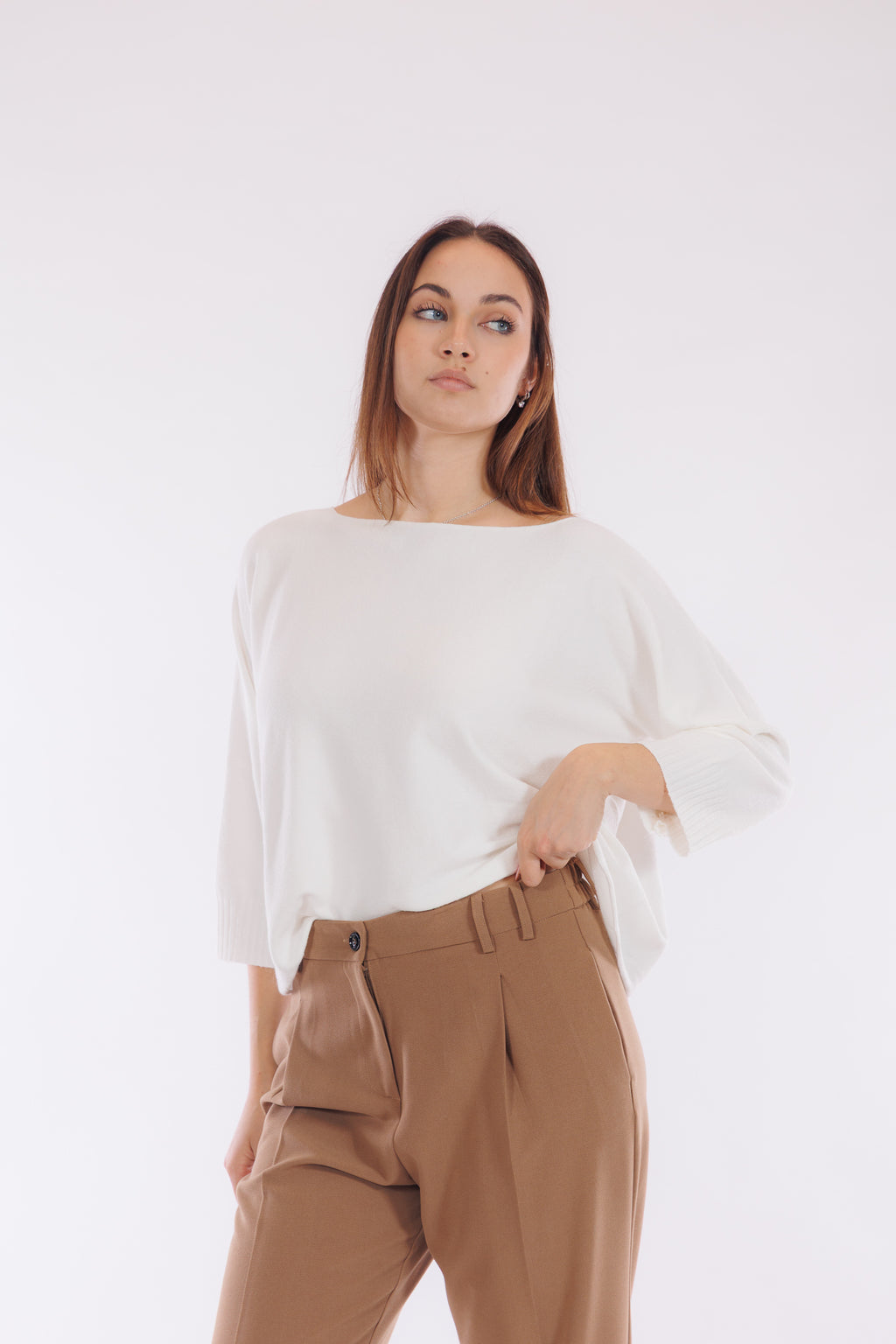 Pantalone pinces flanella