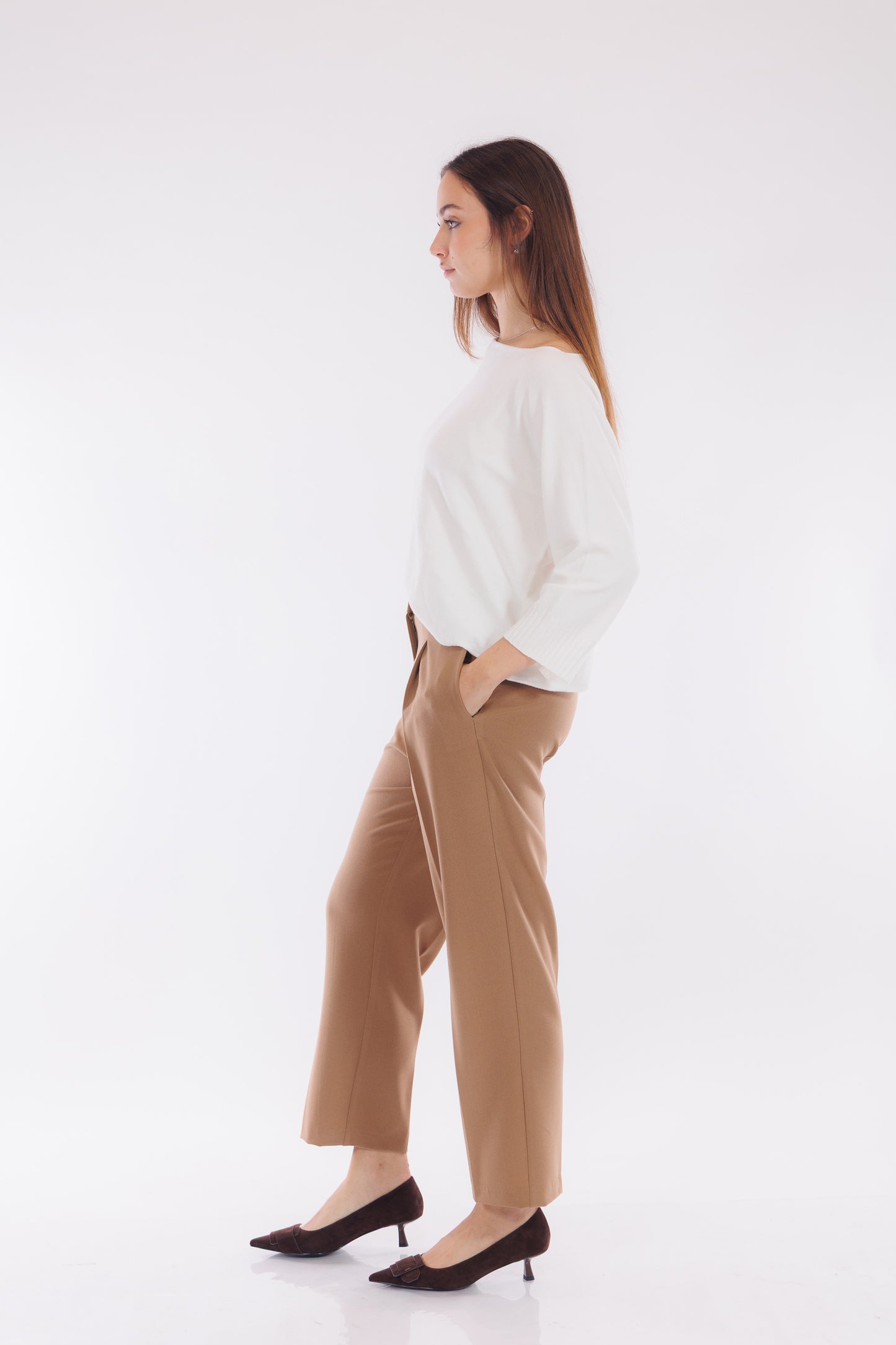 Pantalone pinces flanella