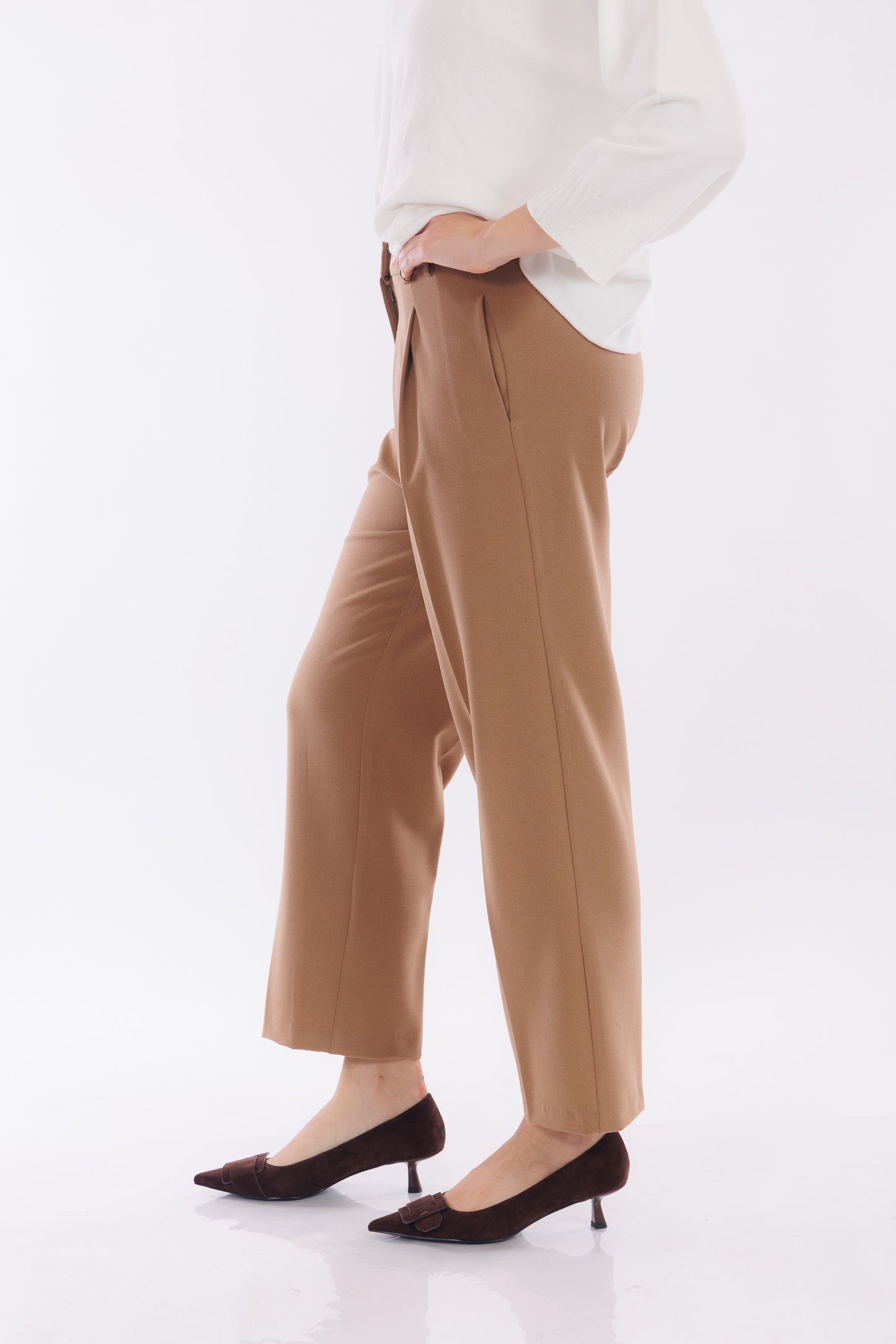 Pantalone pinces flanella