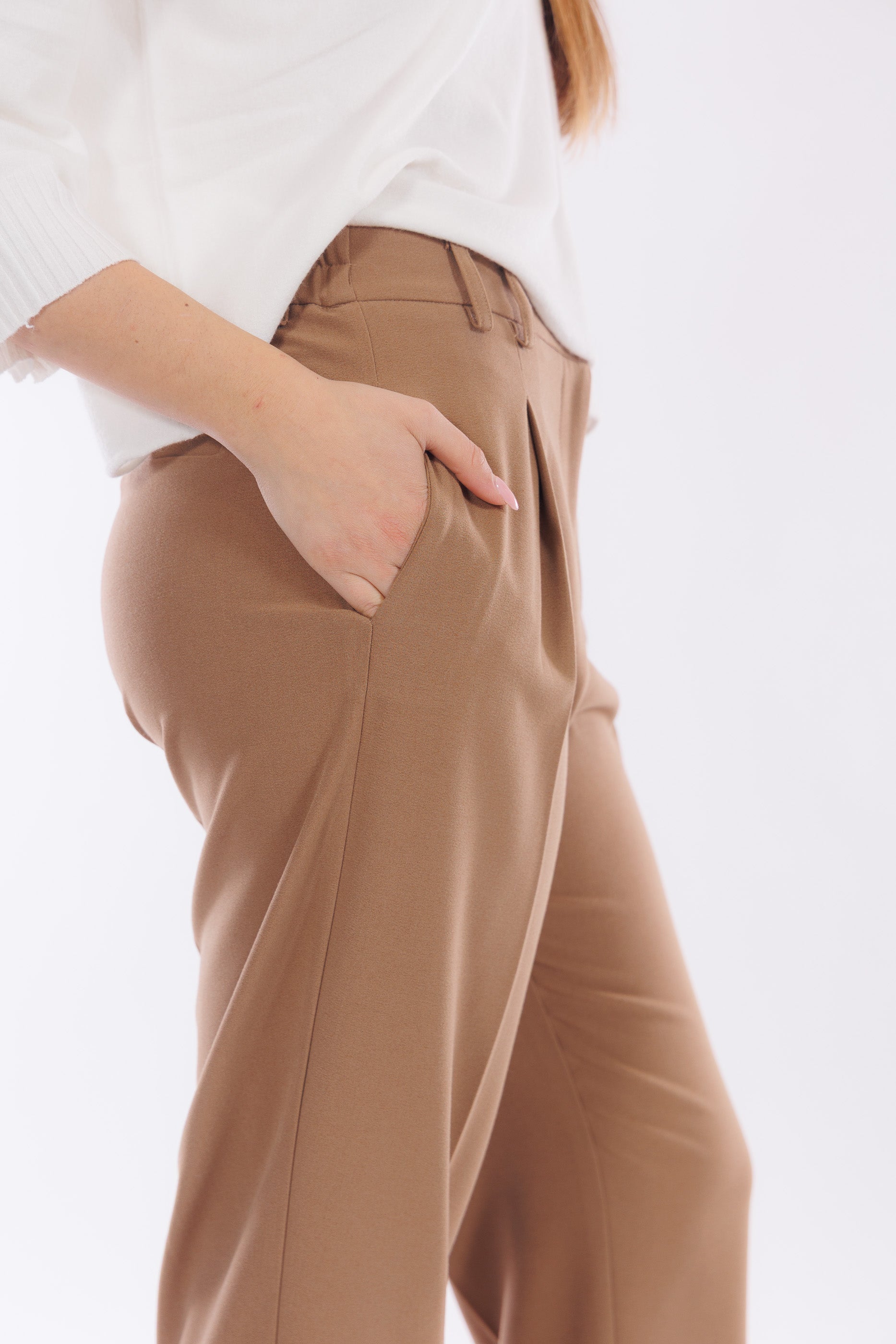 Pantalone pinces flanella