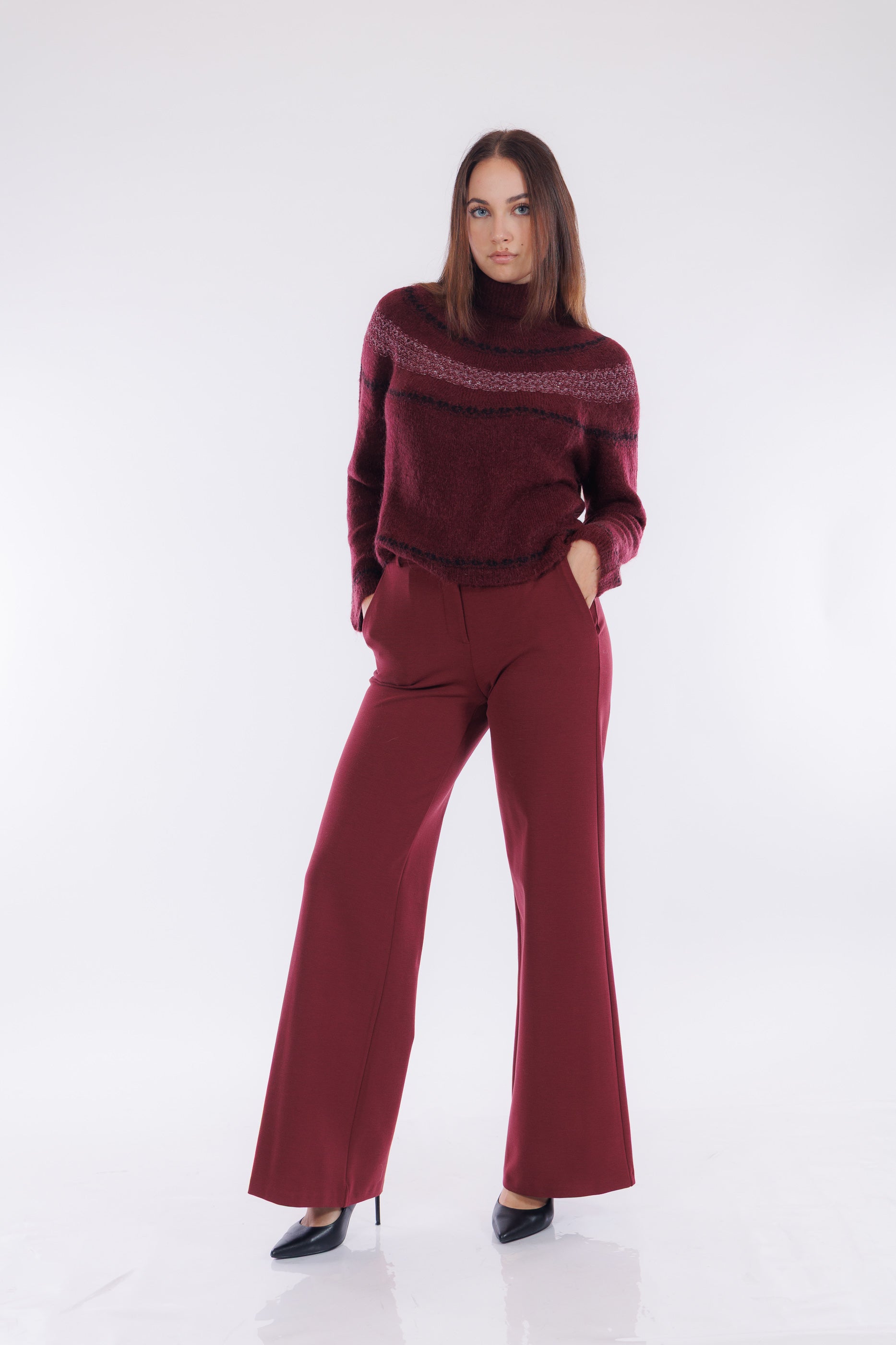 Pantalone largo punto milano