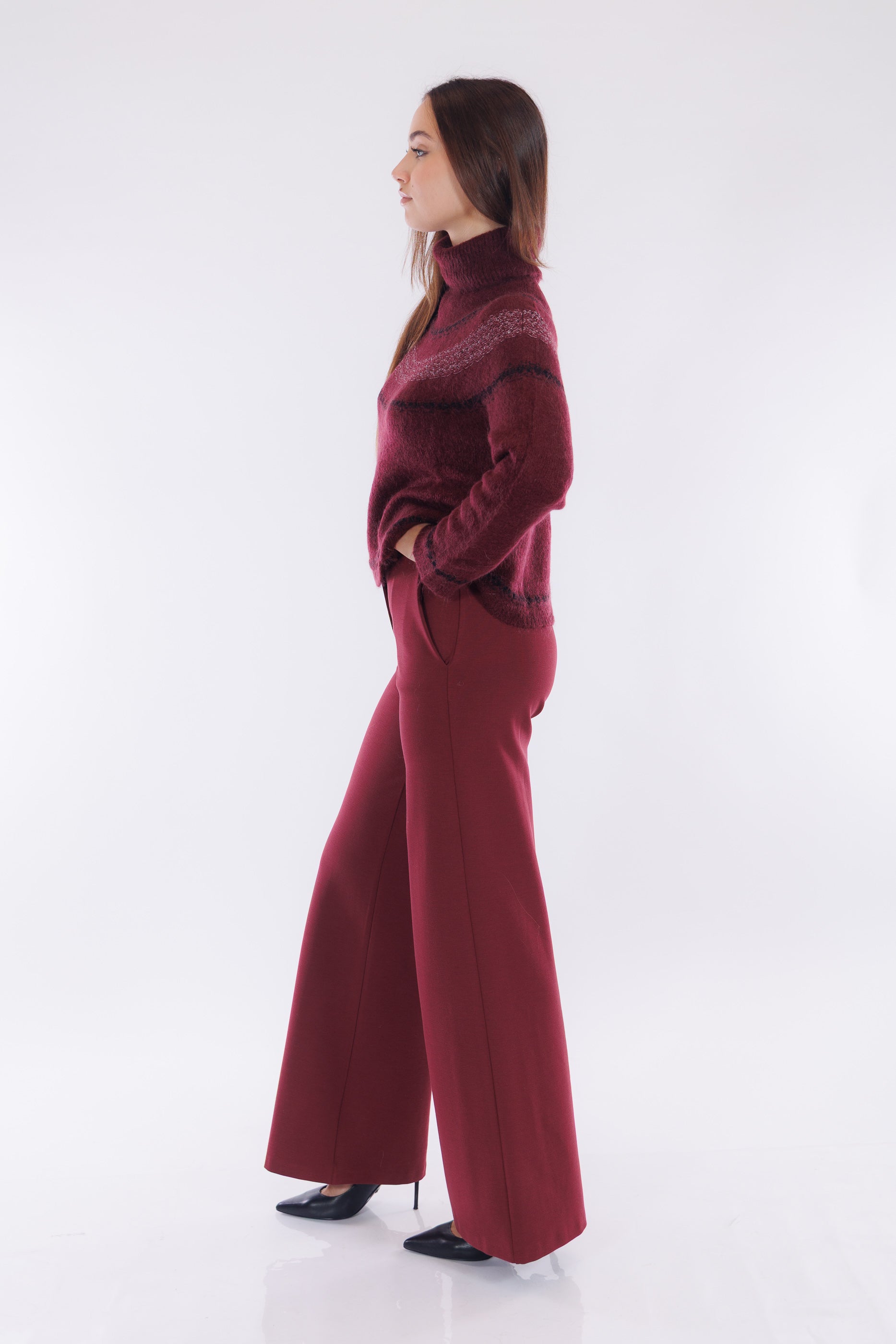 Pantalone largo punto milano