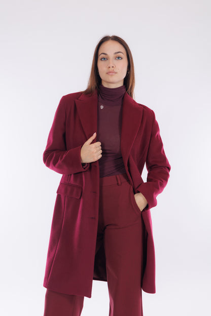 Cappotto spinato vellutato