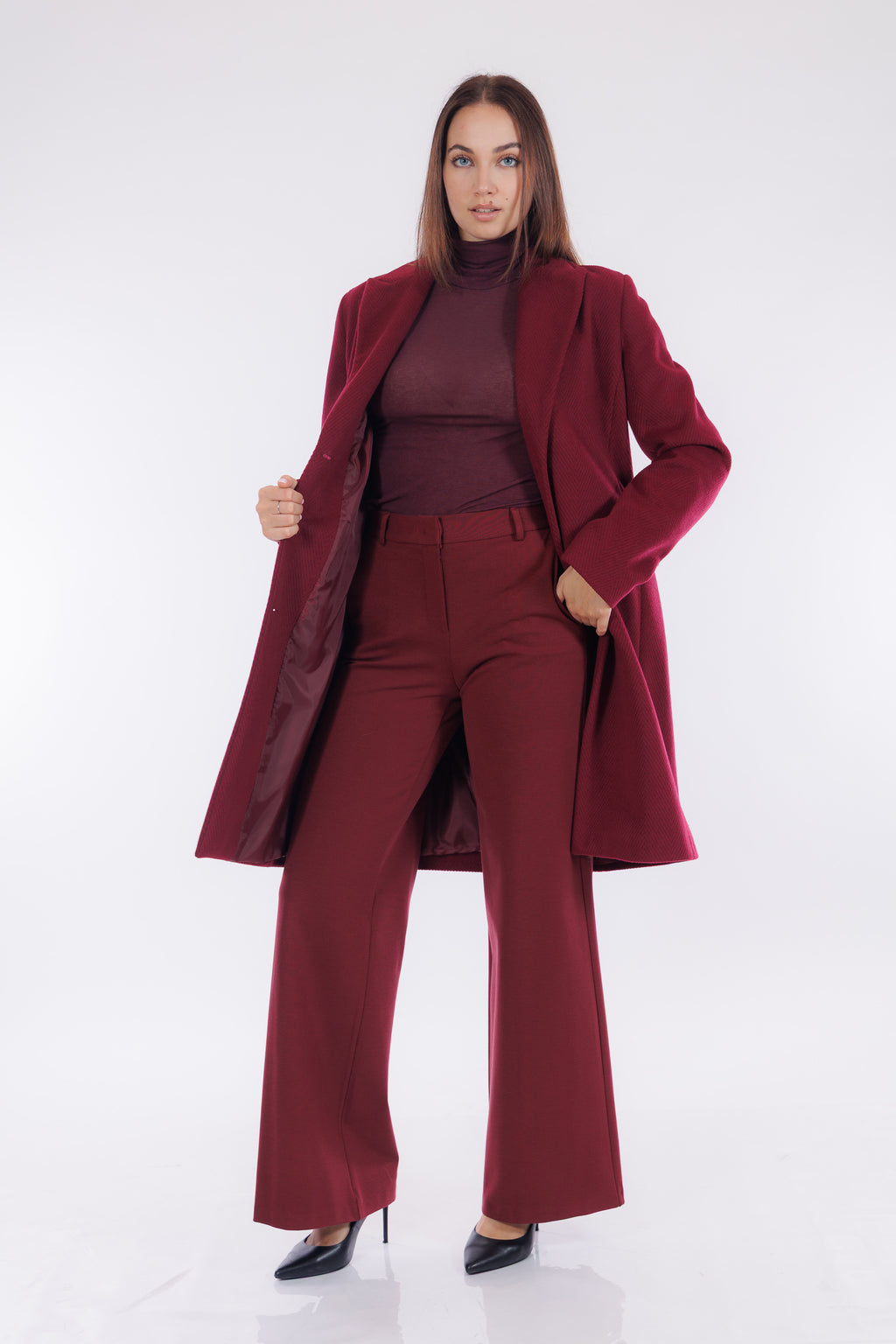 Cappotto spinato vellutato