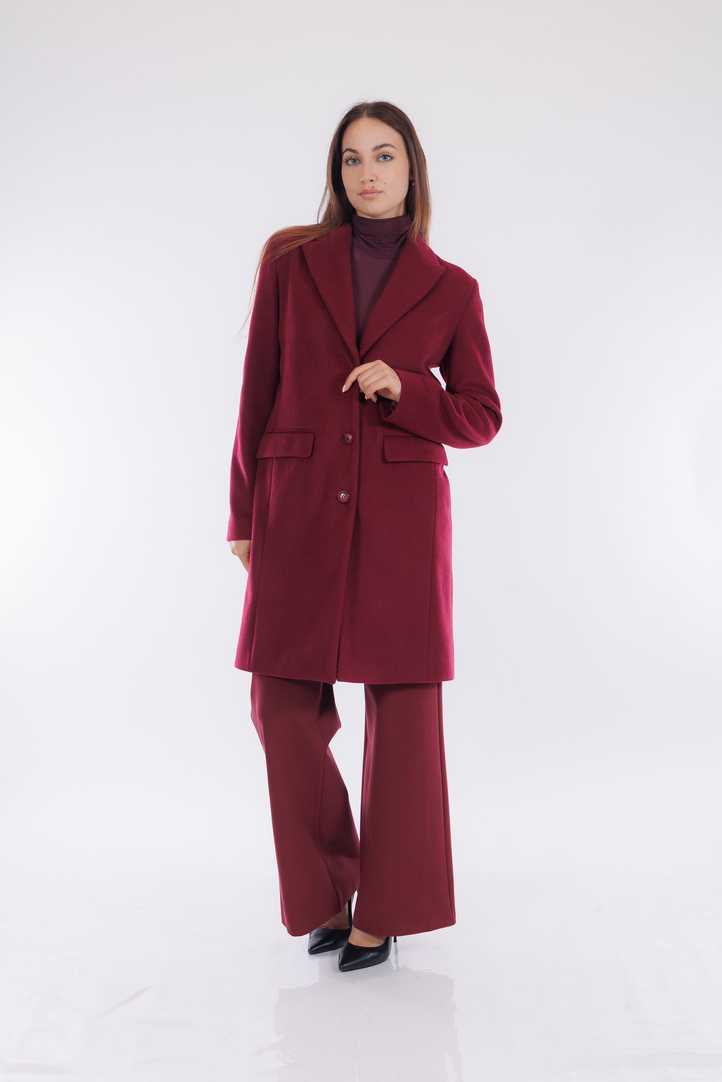 Cappotto spinato vellutato