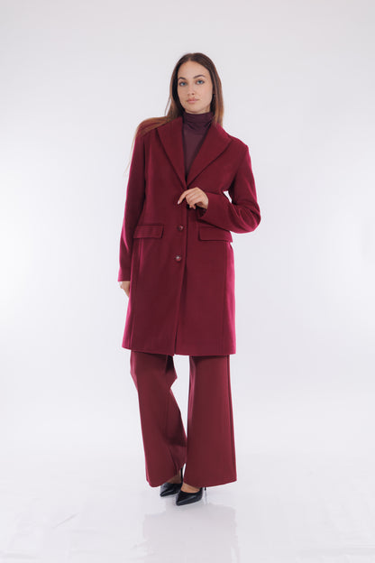 Cappotto spinato vellutato