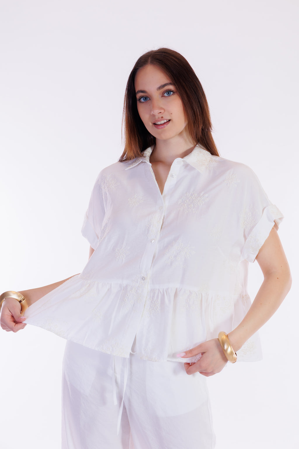 Camicia balza ricami