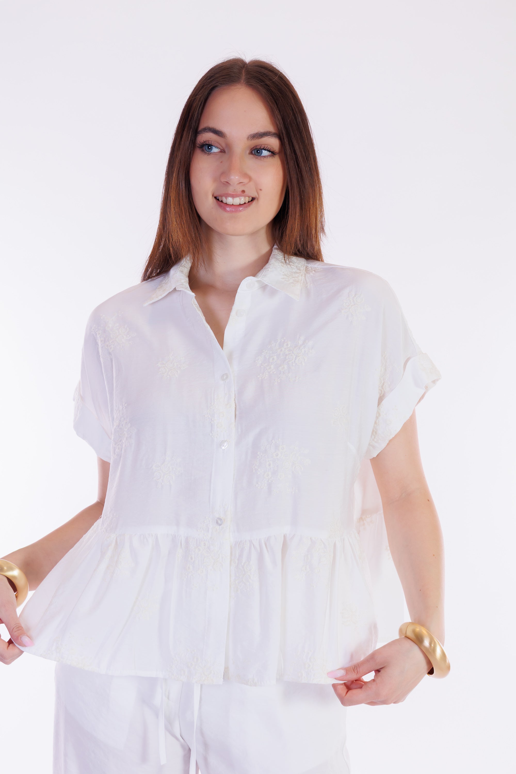 Camicia balza ricami