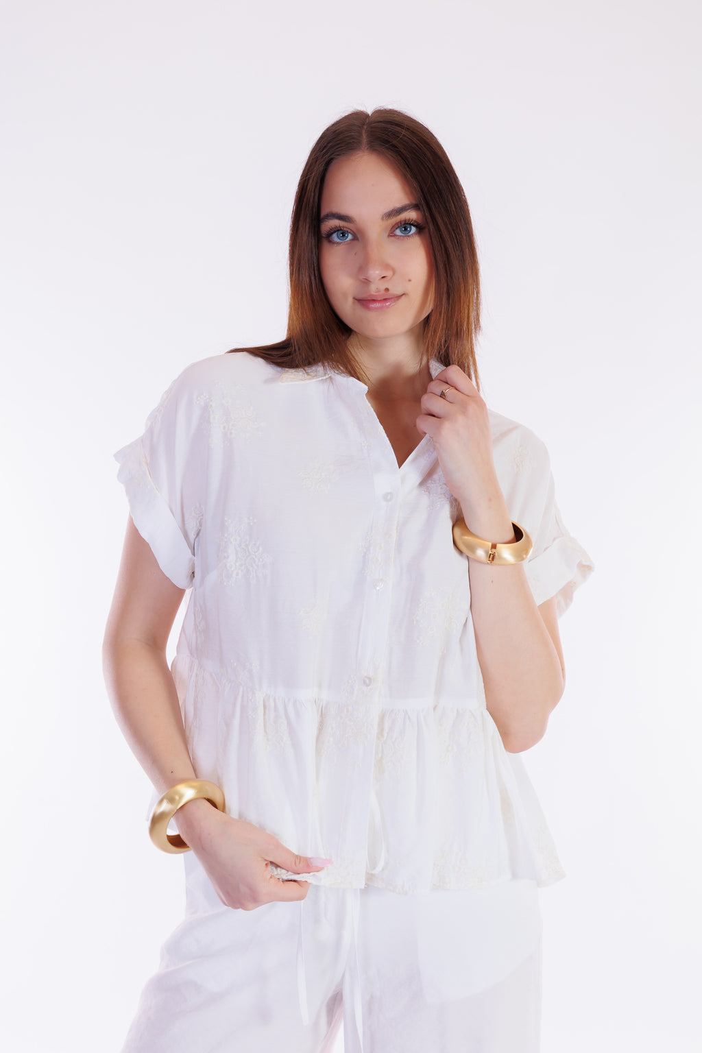 Camicia balza ricami