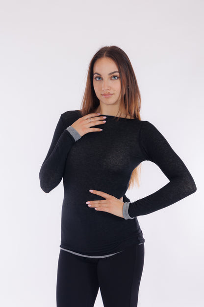 Maglia double m. cashmere