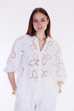 Camicia pizzo macramè