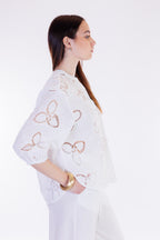 Camicia pizzo macramè