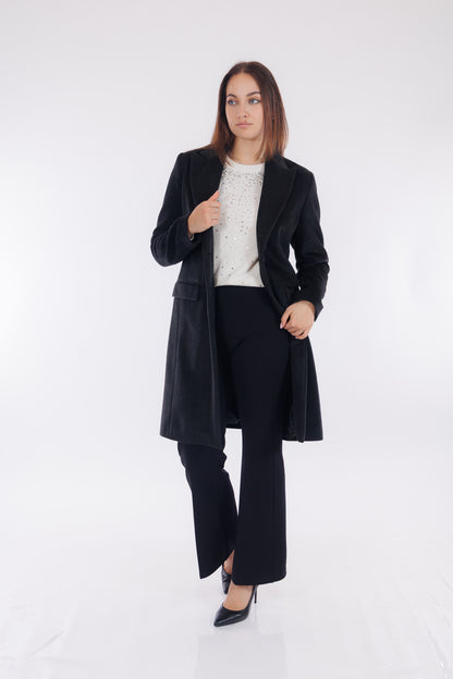 Cappotto spinato vellutato