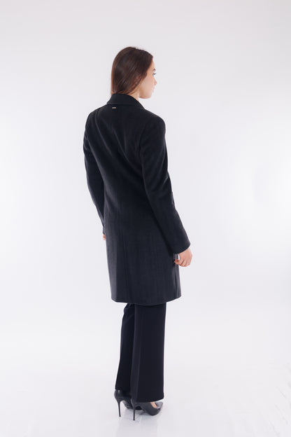 Cappotto spinato vellutato