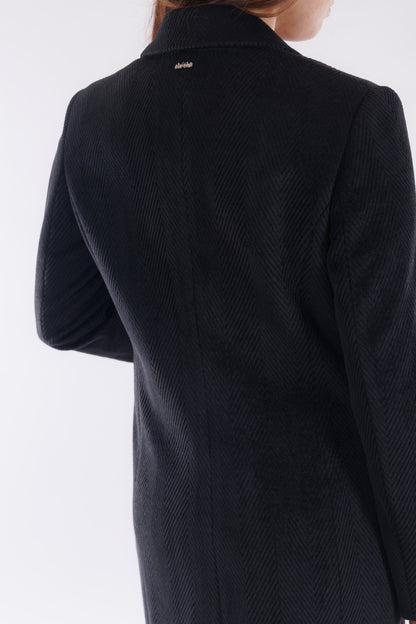 Cappotto spinato vellutato