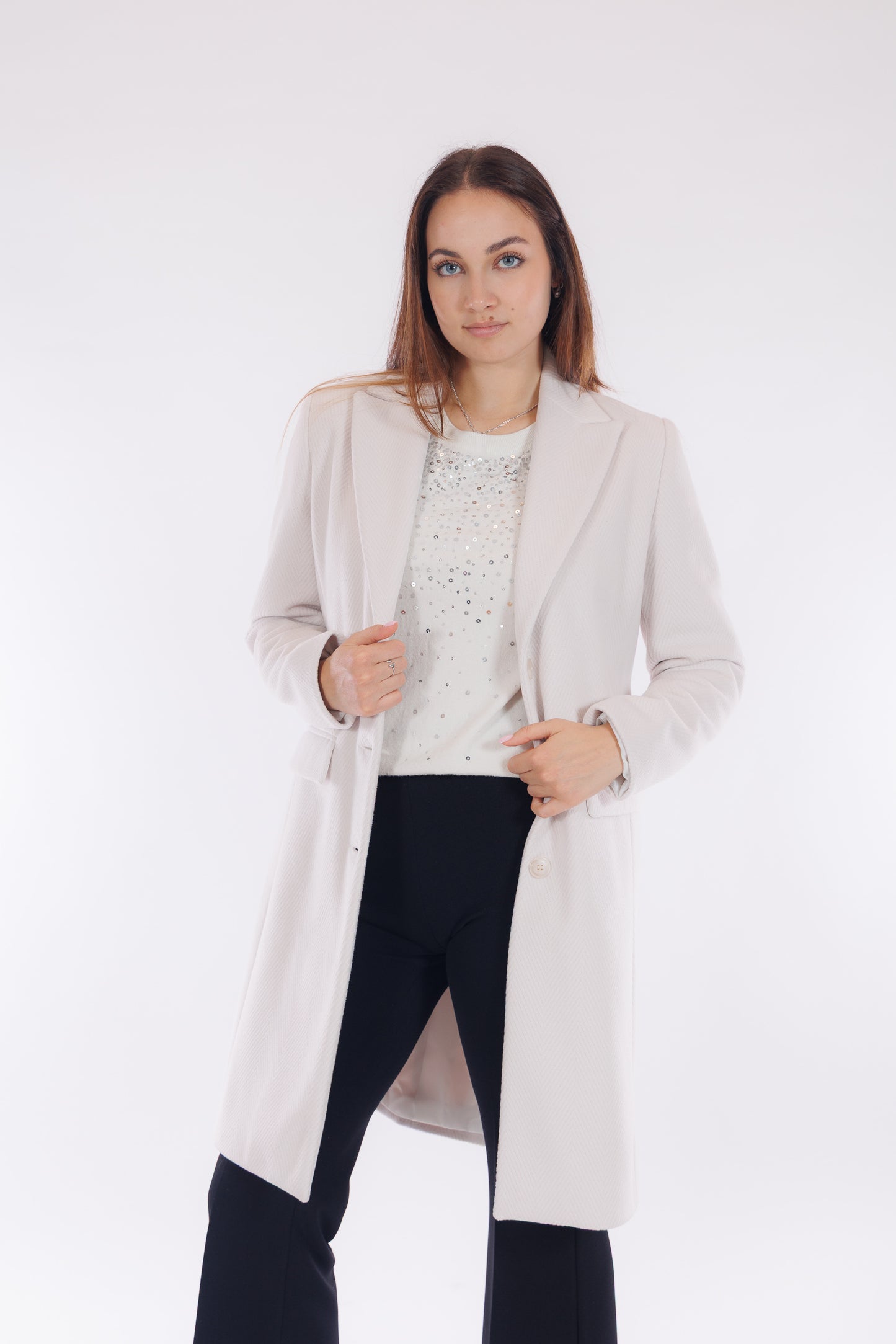 Cappotto spinato vellutato