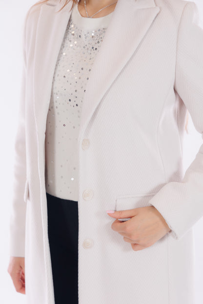 Cappotto spinato vellutato