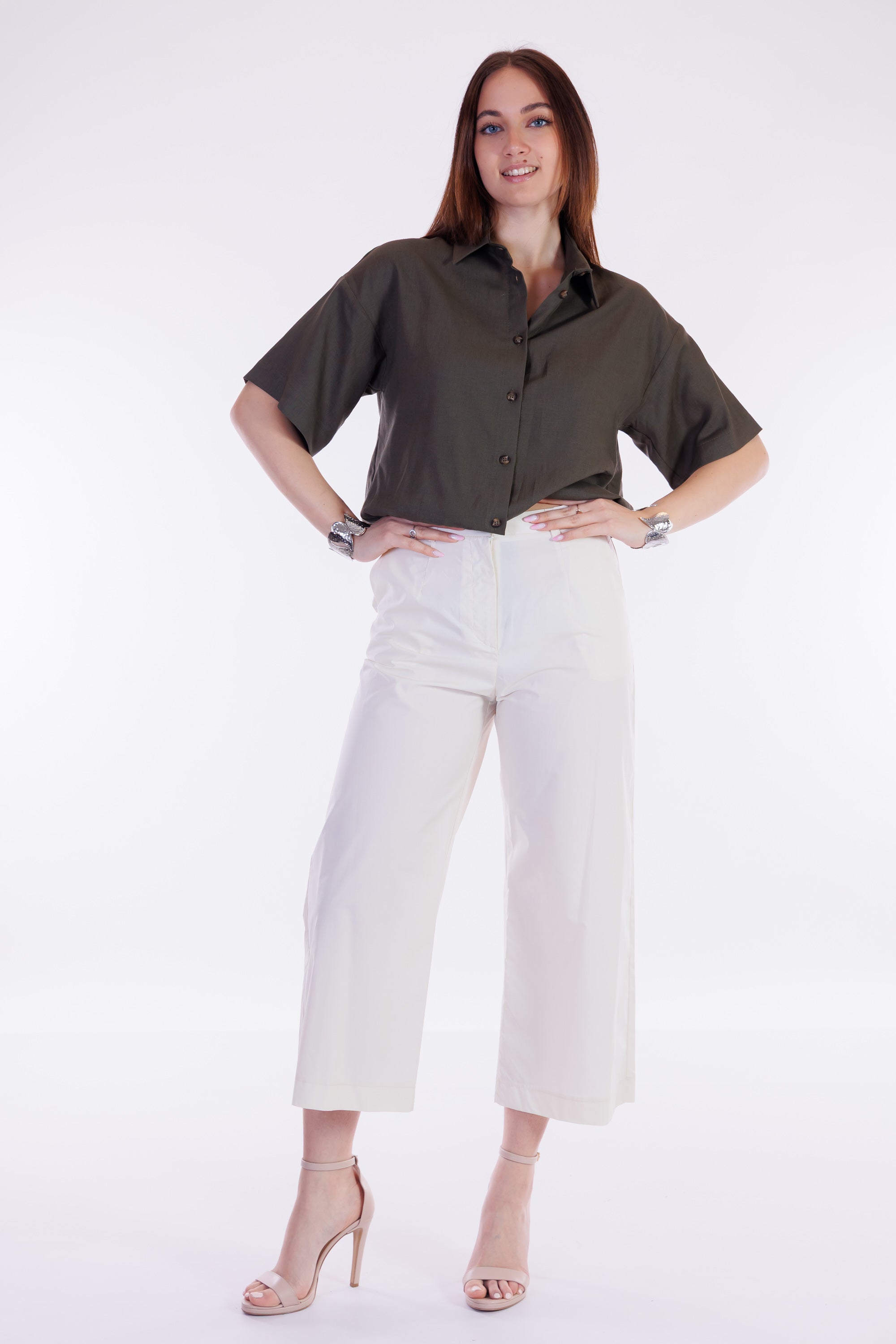 Camicia blusante m.lino