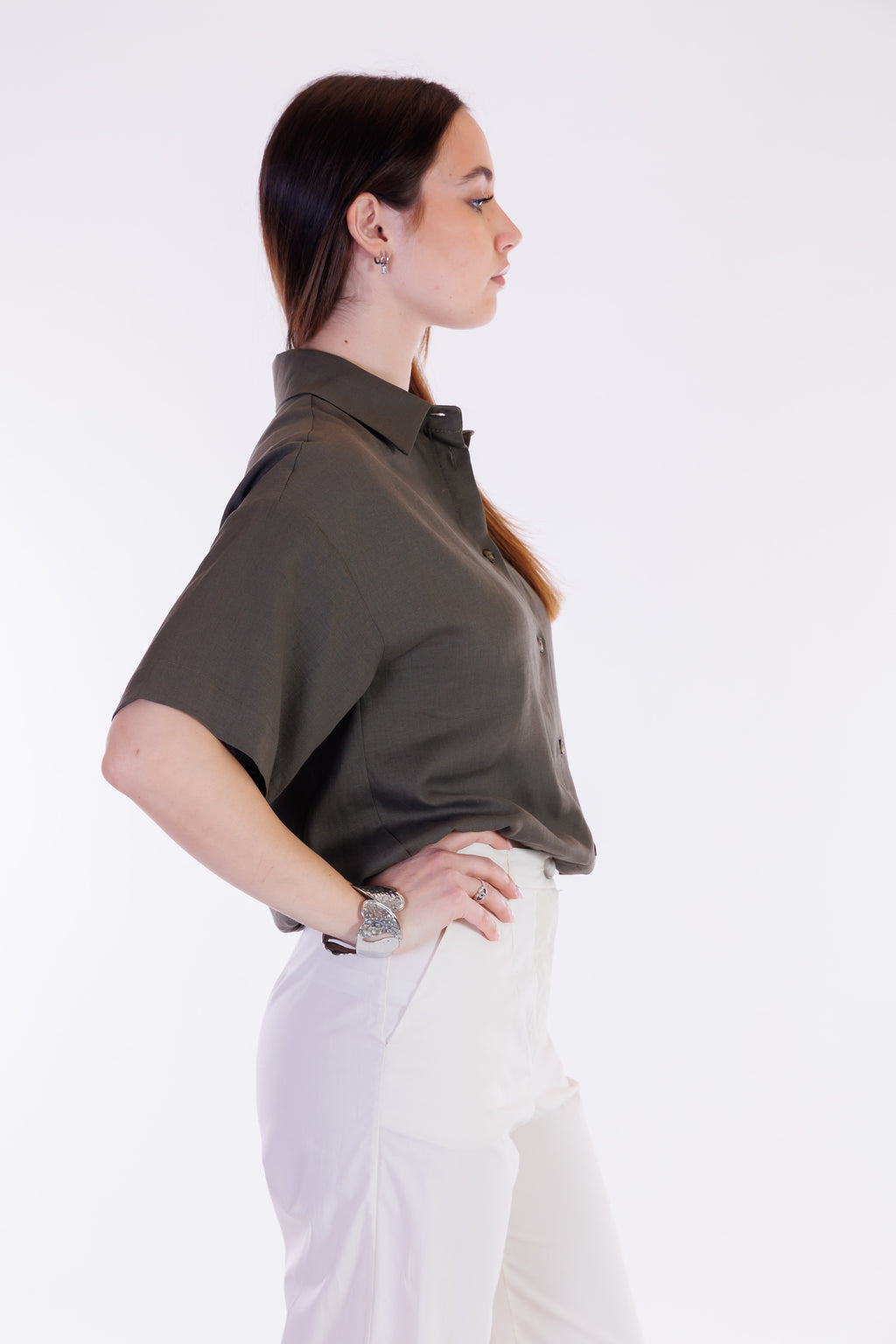 Camicia blusante m.lino